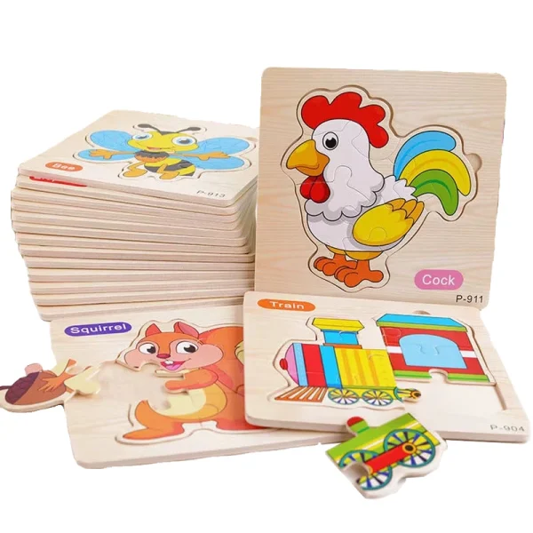 3D Wooden Animal Puzzle For Kids