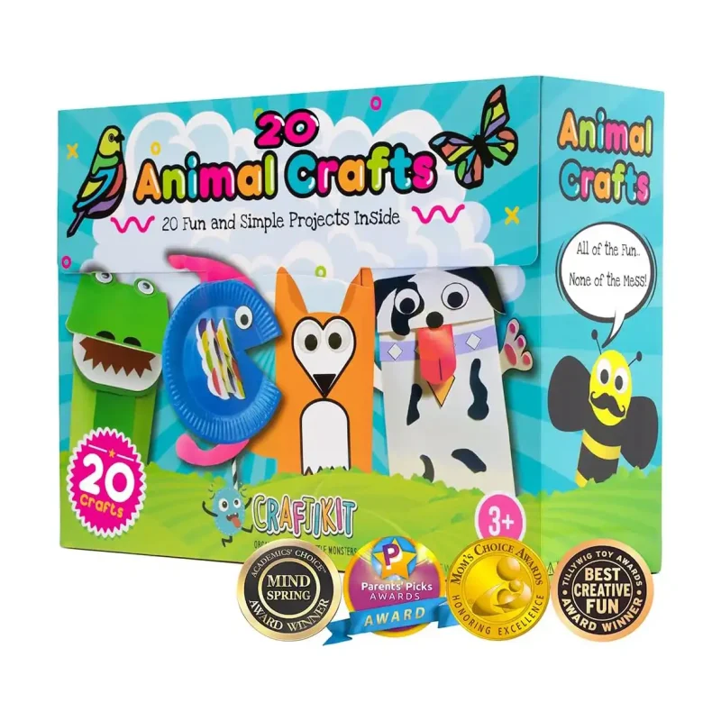 Craftikit Creative Animal Crafts Kit for Kids Ages 3-10