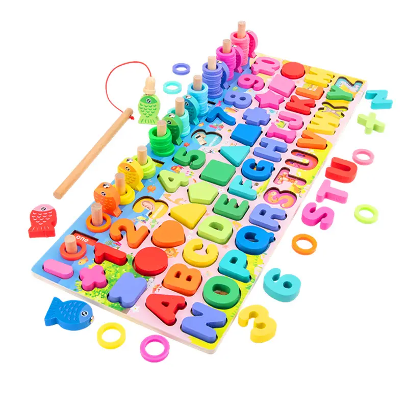 5 in 1 Wooden Montessori Learning Toy Board