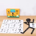Best Montessori Educational Early Learning Sporty Pose Wooden Man Jigsaw Puzzle