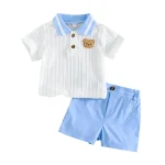 Classy Baby Boy Summer Two-Piece Set-Blue