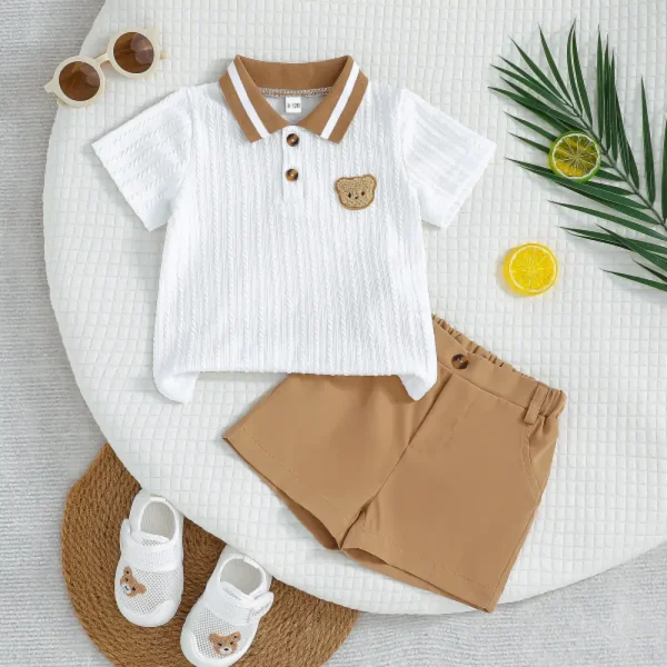 Classy Baby Boy Summer Two-Piece Set-brown