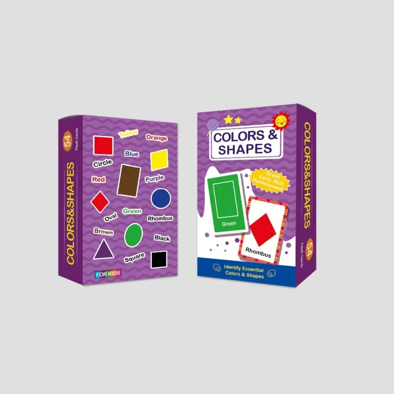Colors and Shapes Flash Cards for Kids Aged 2-4 Years