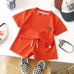 Soft Casual Baby Boy Outfit Set-red