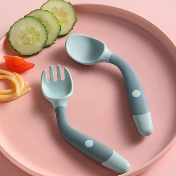 Bendable Baby Feeding Training Spoon & Fork Set at babydoo Nairobi