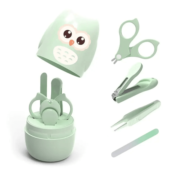 Little Owl 4-in-1 Baby Nail Care Set with Cute Case, Baby Nail Clipper, Scissor, Nail File & Tweezer at baydoo Kenya
